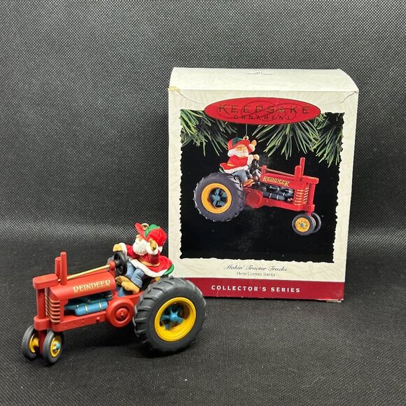 1994 Hallmark "Makin' Tractor Tracks" Keepsake ornament collectors series - Picture 1 of 2